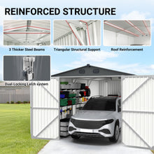 Load image into Gallery viewer, Chery Industrial Heavy-Duty Metal Garage Shed 20'x13'