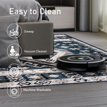 Load image into Gallery viewer, Area Rug 6x9 Vintage Bohemia Large Persian Non-slip Washable Rug For Living Room Kitchen Bedroom Living Room Geometry Blue/Black