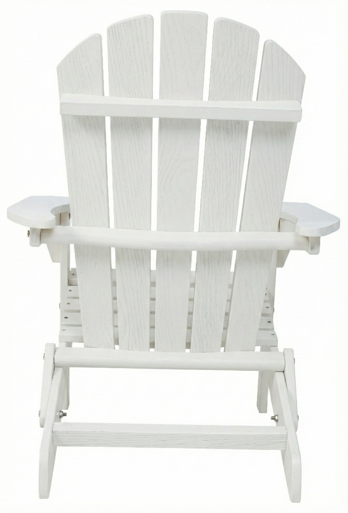 Wood Lounge Patio Chair for Garden Outdoor Wooden Folding Embossed Adirondack Chair Solid Wood Lounge Patio Chair with Wood Grain