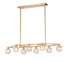 Load image into Gallery viewer, Matte Black Crystal  Chandelier for Dining Room, 8-Light Kitchen Chandelier Light Fixture Modern Metal Industrial  Chandeliers for Farmhouse Entryway Living Room (8*G9 Bulbs Included)