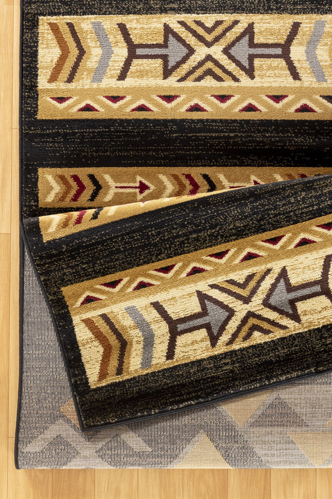 Tribes GC_YLS4004 Black 2 ft. x 3 ft. Southwest Area Rug