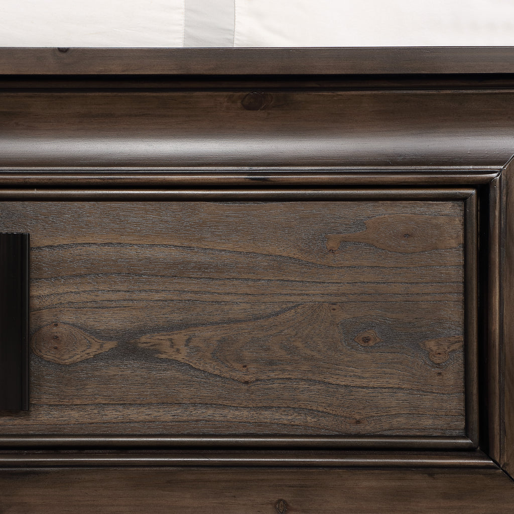 Aetheria Contemporary Wood 6-Drawer Dresser in Dark Brown