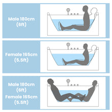 Load image into Gallery viewer, KORRA 61 Inch Acrylic Whirlpool Massage Bathtub for 2 Person 16 Water Jets LED Lights Heater for Jacuzzi Spa Massage