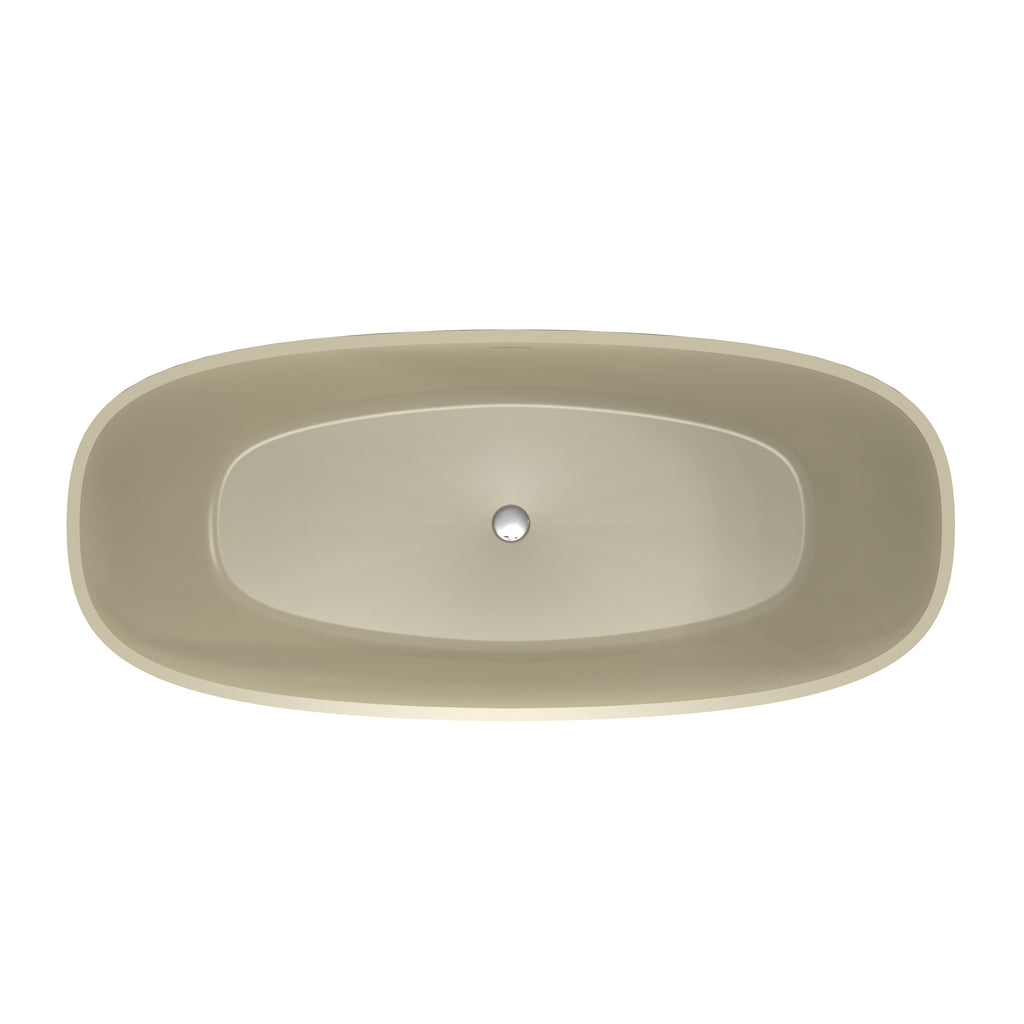 66.9 inch freestanding solid surface soaking bathtub for bathroom