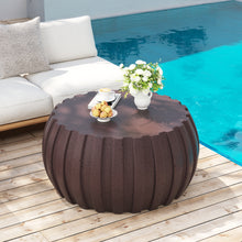 Load image into Gallery viewer, 35.43" Modern Outdoor and Indoor Waterproof Coffee Table, Durable MgO Cement Design, Suitable for Terraces, Gardens, Backyards and Living Rooms ( White)