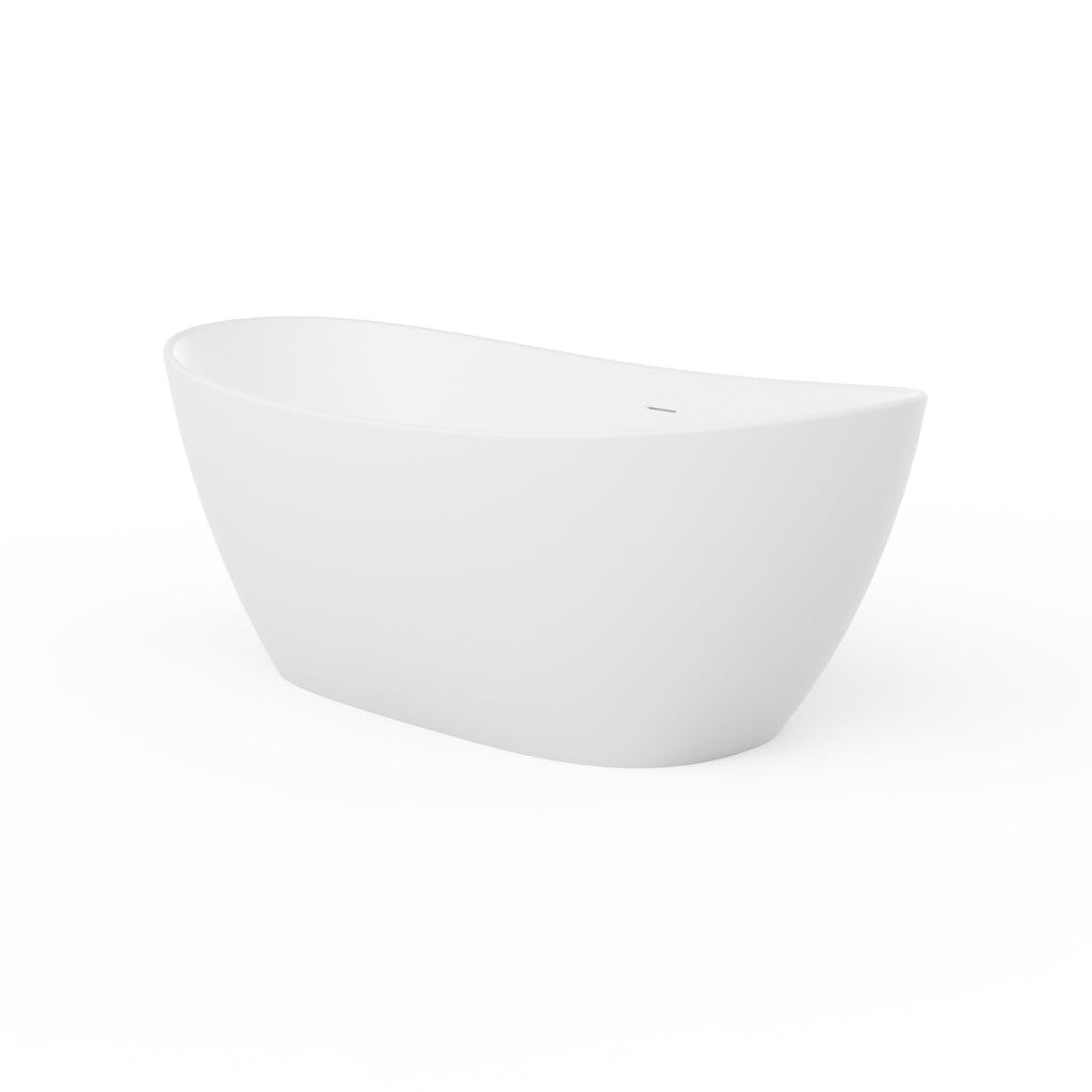 65 inch artificial stone solid surface freestanding bathroom bathtub