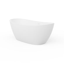 Load image into Gallery viewer, 65 inch artificial stone solid surface freestanding bathroom bathtub