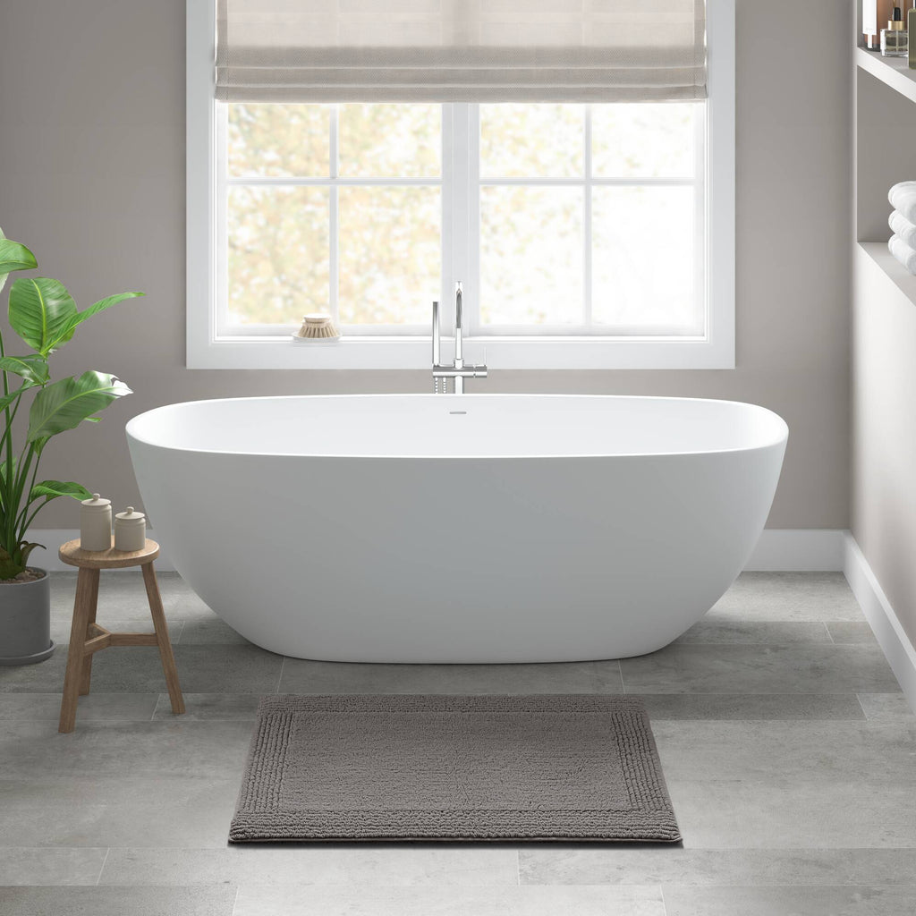 1 PCS 24x72" 100% Cotton Tufted 3000 GSM Reversible Bath Rug Navy