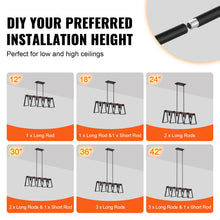 Load image into Gallery viewer, 4-Light Kitchen Island Pendant Lights 60W Adjustable Dining Room Light E26