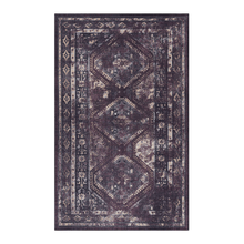 Load image into Gallery viewer, MAVAL Black Washable Rug 2' x 3' Doormat Rug (Black+Burgundy, 2' x 3') Modern, Contemporary, Non-Shedding &amp; Easy to Clean, Ideal for Living Room, Bedroom, Dining Space, 36*24 inch