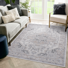 Load image into Gallery viewer, LOOM &amp; LUXE Collection 5X7 Ivory/Beige/Oriental Non-Shedding Living Room Bedroom Dining Home Office Stylish and Stain Resistant Area Rug