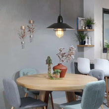 Load image into Gallery viewer, Farmhouse Vintage Pendant Light Black Fixture Pendant Lights with Spring Frame Adjustable Metal Hanging Lamp for Kitchen Island Dining Room Bedroom Living Room Barn Entryy, E26
