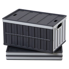 Load image into Gallery viewer, Plastic Collapsible Storage Bins with Lids, 65L 3 Packs, Stackable Folding Storage Crates with Handles, Holds 84 lbs Per Bin, Heavy Duty Containers, Space-Saving Baskets, for Home Organizing