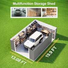 Load image into Gallery viewer, Chery Industrial Heavy-Duty Metal Garage Shed 20'x13'