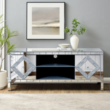 Load image into Gallery viewer, Storage Cabinet with Mirror Trim and M Shape Design Spliced Combination For Living Room, Dining Room, Entryway, Kitchen