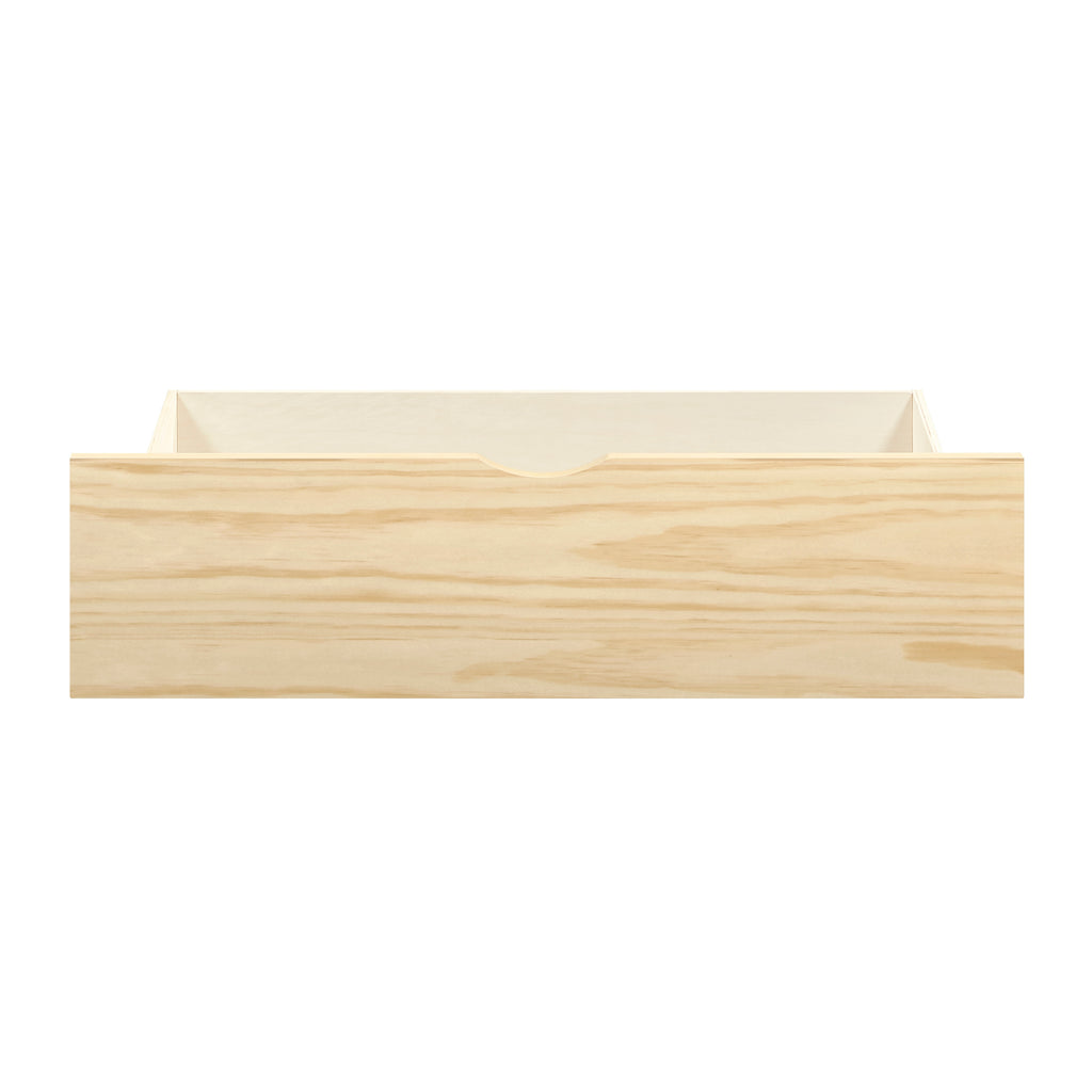 Natural Pine Finish 2pcs Storage Boxes with Caster Wheels Transitional Bedroom Furniture Under-Bed Toy Boxes