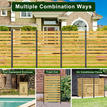 Load image into Gallery viewer, Goodyo 72.8"H x 38.5"W(1 Panel) Cedar Wood Privacy Screen, Outdoor Privacy Walls, Privacy Wood Fence for Pool Equipment Enclosure, Trash Can Enclosures, Air Conditioner Fence