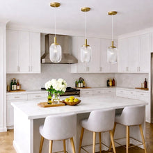 Load image into Gallery viewer, Gemma Pendant Lamp - Gold and Clear  110-120V 1PC