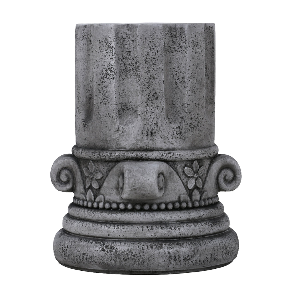 Cement Outdoor End Tables for Patio, GardenAccent Table, Modern Small Round Side Tablefor Outside, Tree Stump Garden Stool DrumTable indoor and Outdoor