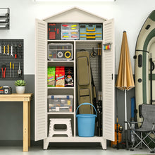 Load image into Gallery viewer, Spire79.1'' Tall Metal Tool Storage Cabinet, with Ample Storage Space for Garage,Warehouse,Garden,Office, Living Room,Bathroom,Utility Room ( Beige )