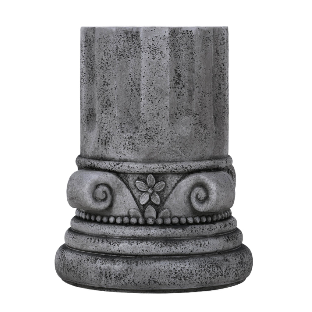 Cement Outdoor End Tables for Patio, GardenAccent Table, Modern Small Round Side Tablefor Outside, Tree Stump Garden Stool DrumTable indoor and Outdoor