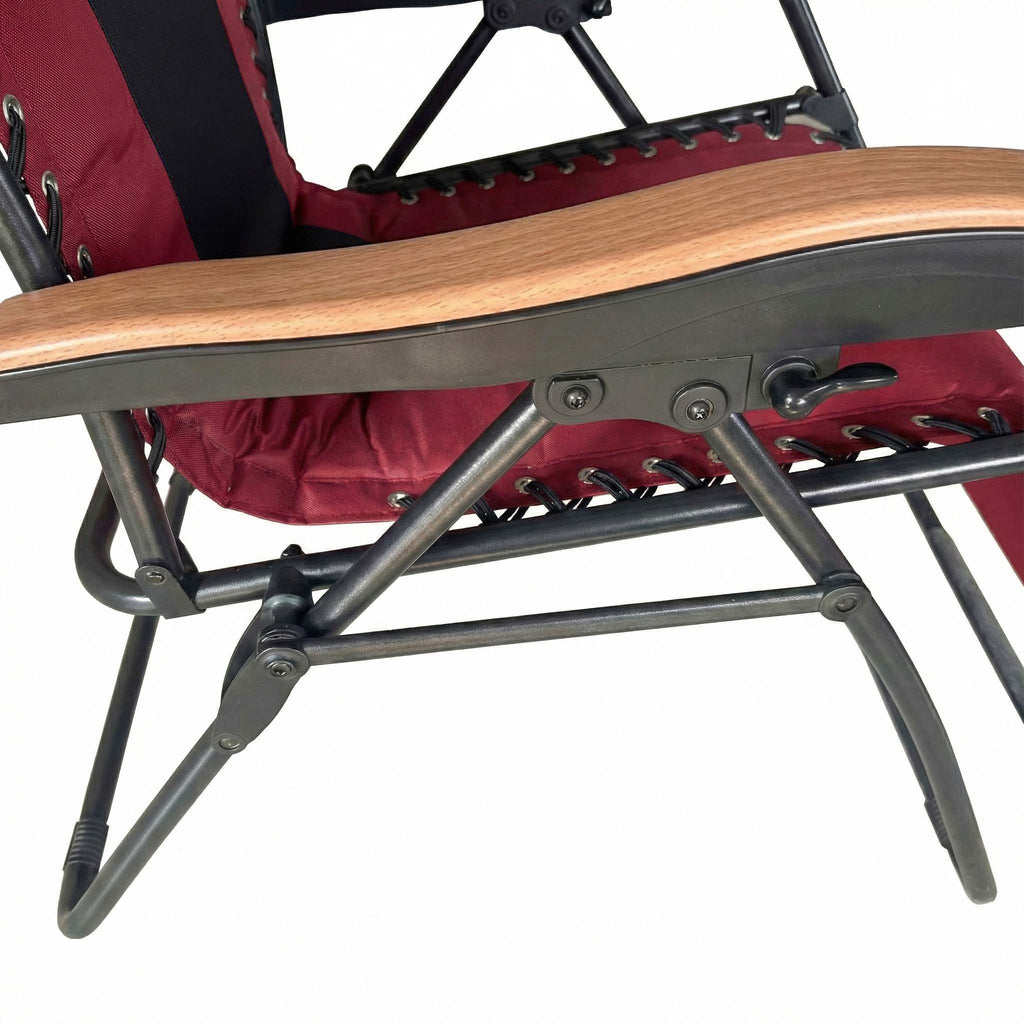 Oversized Padded Zero Gravity Chair, Foldable Patio Recliner, 30" Wide Seat Anti Gravity Lounger with Cup Holder, Support 400 LBS