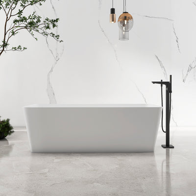 67 inch freestanding solid surface soaking bathtub for bathroom
