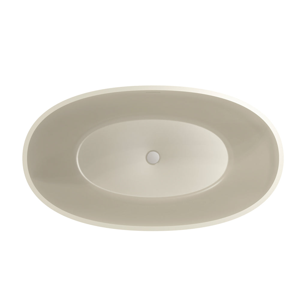 55 inch freestanding solid surface soaking bathtub for bathroom