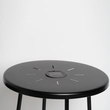 Load image into Gallery viewer, 2-Pack Solar Powered Side Table with LED Light, Outdoor/Indoor Nesting Round End Table Set