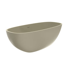 Load image into Gallery viewer, 66.9 inch freestanding solid surface soaking bathtub for bathroom