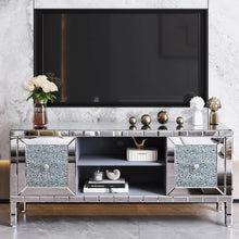 Load image into Gallery viewer, Storage Cabinet with Mirror Trim and M Shape Design Spliced Combination For Living Room, Dining Room, Entryway, Kitchen