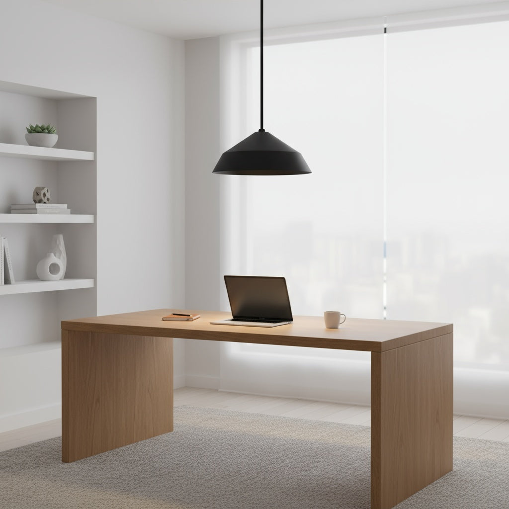 14 inch Diameter Integrated LED Black Pendant