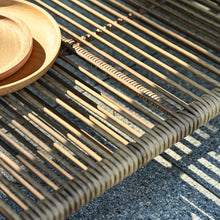 Load image into Gallery viewer, New Comming Outdoor PE Brown Wicker 2seats Sofa with Grey Cushion and Table Set