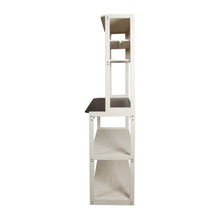 Load image into Gallery viewer, 31.5" White and Black color 5-Tier Bakers Rack for Kitchen with Storage, Coffee Bar, Kitchen Shelves,  Microwave Stand