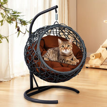 Load image into Gallery viewer, Double Hanging Egg Chair wth Stand, Patio Hammock Swing Chair with Cushion Loveseat for Bedroom, Balcony, Garden, Indoor, Outdoor,(Grey)