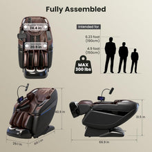 Load image into Gallery viewer, 3XRELAX BV-4 4D Vibration Shiatsu Massage Chair, Zero Gravity, Thai Massage, Heat, S&amp;L Track, Sonic Wave, Voice Control, 7 Massage Levels, 300 lbs Capacity, 160 lbs, 55.1" x 29.1" x 40.9
