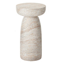 Load image into Gallery viewer, Natural Stone Grain Mushroom Shape Side Table, 13in Waterproof Freestanding Patio End Table, Decor Accent Table for Balcony Yard Hallway Sofa Side Decor