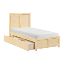 Load image into Gallery viewer, Natural Pine Finish 2pcs Storage Boxes with Caster Wheels Transitional Bedroom Furniture Under-Bed Toy Boxes