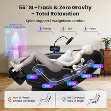 Load image into Gallery viewer, 3XRELAX BV-4 4D Vibration Shiatsu Massage Chair, Zero Gravity, Thai Massage, Heat, S&amp;L Track, Sonic Wave, Voice Control, 7 Massage Levels, 300 lbs Capacity, 160 lbs, 55.1" x 29.1" x 40.9