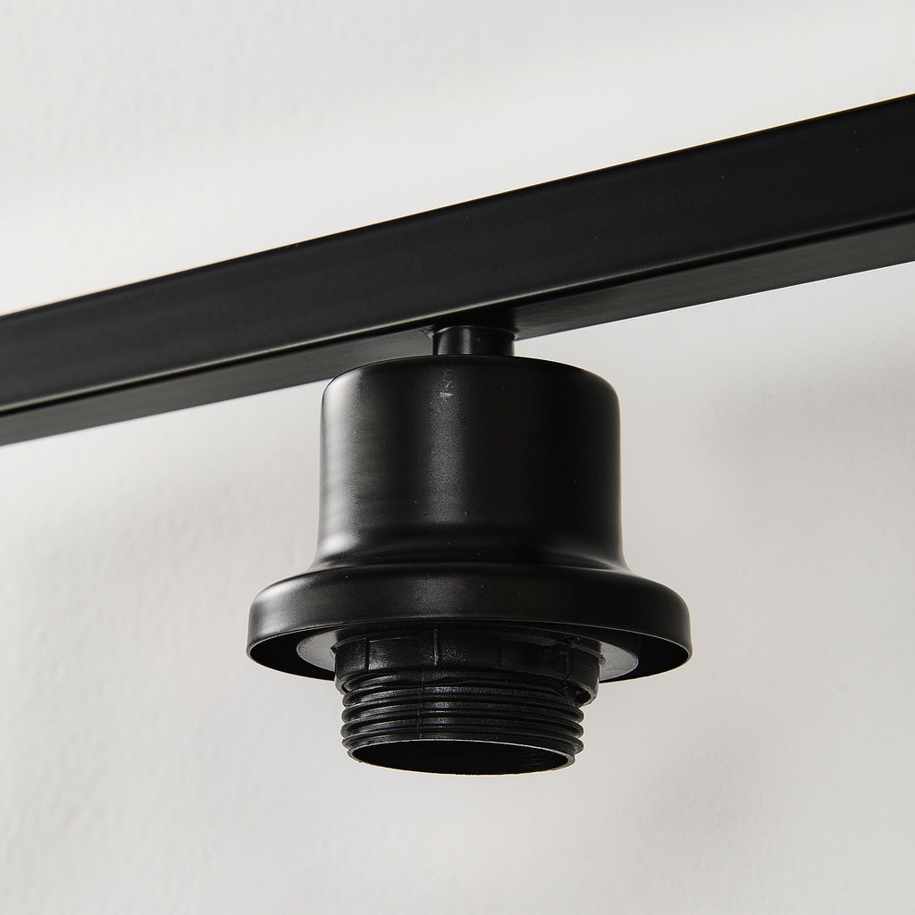 6-Light Matte Black Wall Lamps with White Glass Shades (No Bulbs) Sconce Lighting for Bedroom Living Room