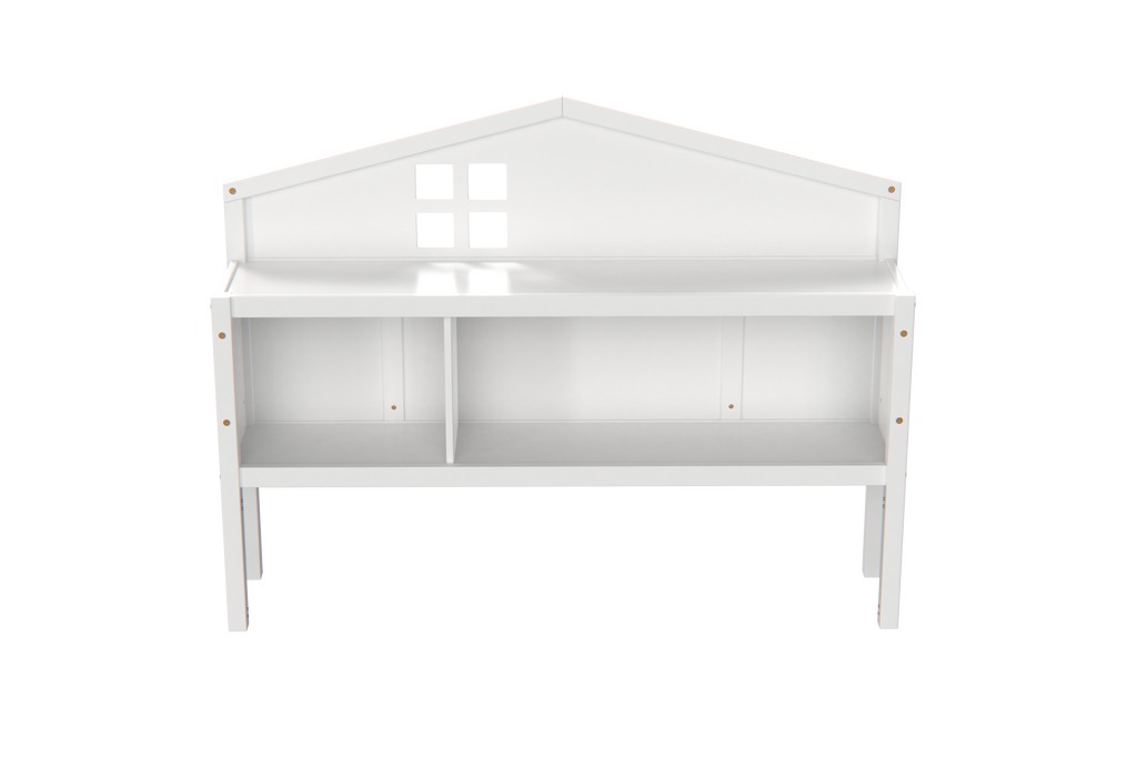 Headboard Storage Cabinet for Full-size Montessori Floor Bed Natural,Freely collocation