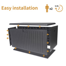 Load image into Gallery viewer, 230 Gallon Resin Outdoor Deck Box Waterproof, Extra Large Patio Storage Box with Lockable Storage Containers for Patio Furniture Cushions, Pool Accessories, Garden Tools