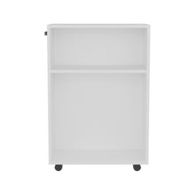 Load image into Gallery viewer, Wiley Storage Cart With Casters, Multipurpose Organizer with Open Shelves And Compact Design, White