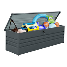 Load image into Gallery viewer, 230 Gallon Resin Outdoor Deck Box Waterproof, Extra Large Patio Storage Box with Lockable Storage Containers for Patio Furniture Cushions, Pool Accessories, Garden Tools