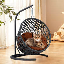 Load image into Gallery viewer, Double Hanging Egg Chair wth Stand, Patio Hammock Swing Chair with Cushion Loveseat for Bedroom, Balcony, Garden, Indoor, Outdoor,(Grey)
