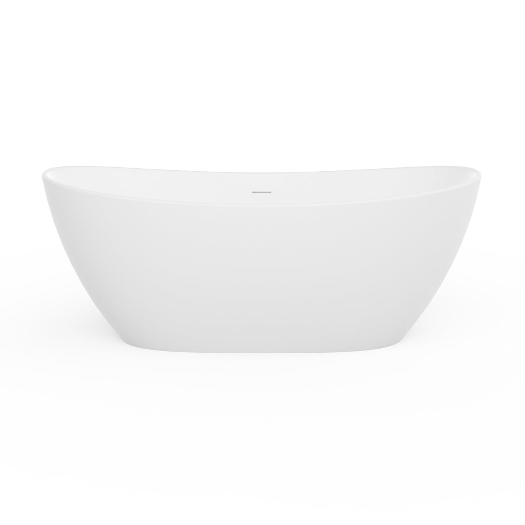 65 inch artificial stone solid surface freestanding bathroom bathtub