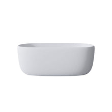 Load image into Gallery viewer, 51'' Freestanding Bathtub Resin Stone Soaking Bathtub Solid Surface Modern Tubs with Overflow and Pop-up Drain in White