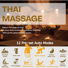 Load image into Gallery viewer, 3XRELAX BV-1 Full Body Shiatsu Massage Chair, 4D Rollers, Zero Gravity, Thai Massage, Heat, S&amp;L Track, Voice Control, Bluetooth Joystick, 180 lbs, 64" x 29.5" x 44