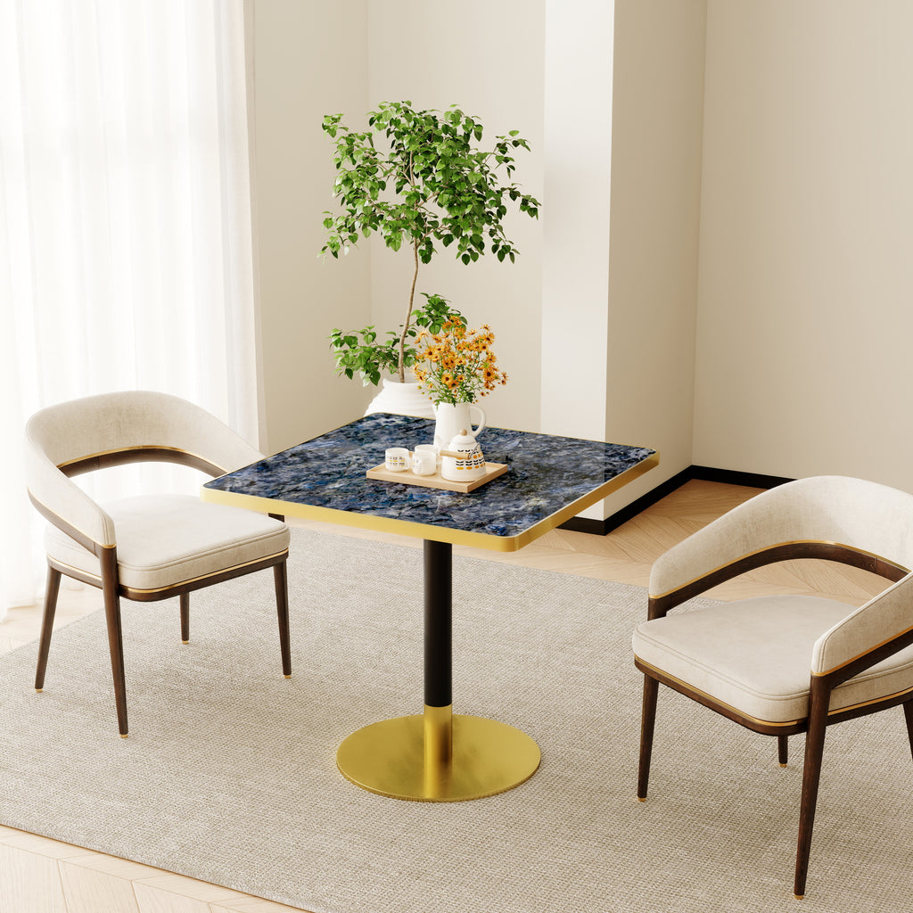 31.5" Round Modern Tulip Dining Table, Sintered Stone Tabletop with Luxury Faux Marble Print, Stainless Steel Bracket Base, Scratch & Wear Resistant, Waterproof Surface, Ideal for Indoor & Outdoor Use