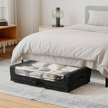 Load image into Gallery viewer, Set of 2 Under-Bed Rolling Storage Container with Transparent Cover, Versatile Space-Saving Design, and Smooth-Glide Multi-Directional Wheels – Ideal for Organizing Clothes, Shoes, and More